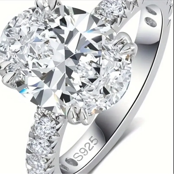 NEW 925 Silver Band Diamond Engagement Wedding Ring - Picture 15 of 16